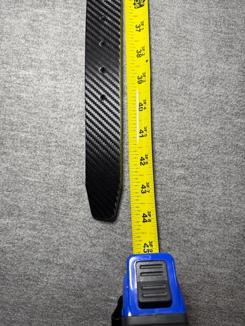 Nike Black Carbon Fiber Pattern Leather Belt Black Buckle Men’s Size 36